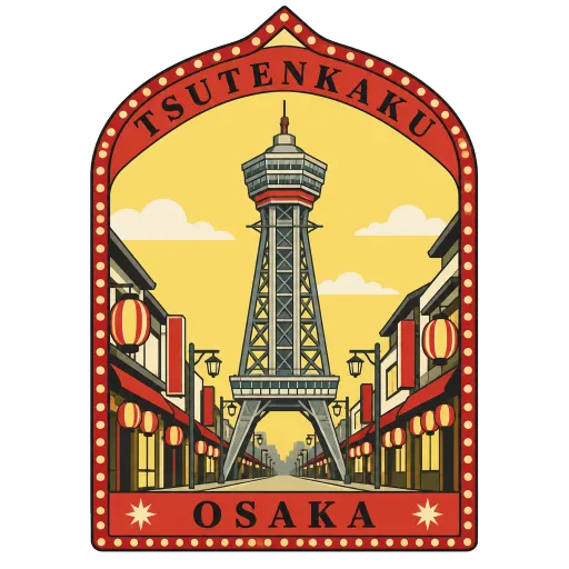 Tsutenkaku travel stamp