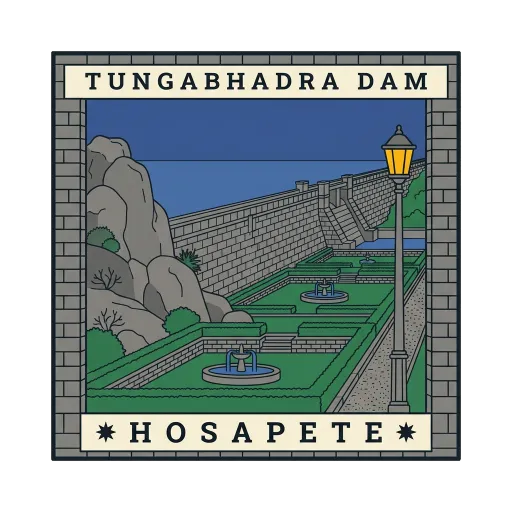 Tungabhadra Dam travel stamp
