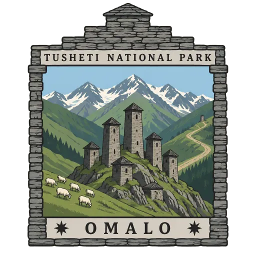 Tusheti National Park travel stamp