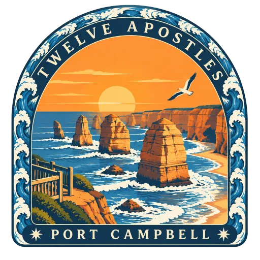 Twelve Apostles travel stamp