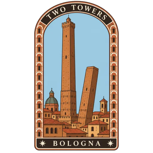 Two Towers travel stamp
