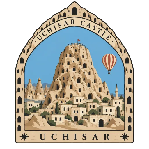 Uçhisar Castle travel stamp