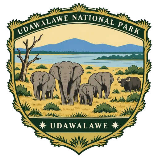 Udawalawe National Park travel stamp