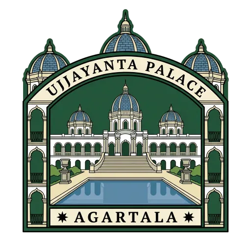 Ujjayanta Palace travel stamp