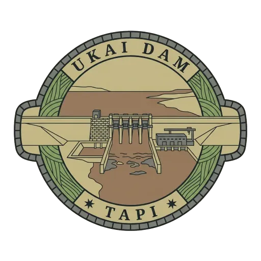 Ukai Dam travel stamp