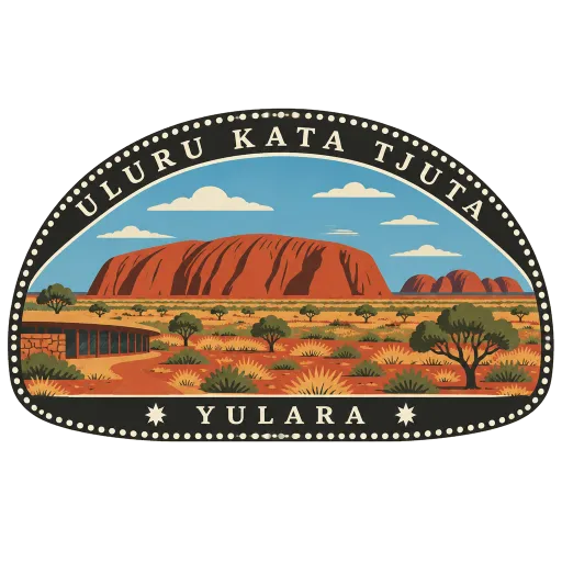 Uluru-Kata Tjuta National Park travel stamp