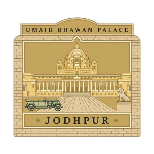 Umaid Bhawan Palace travel stamp
