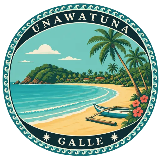 Unawatuna travel stamp