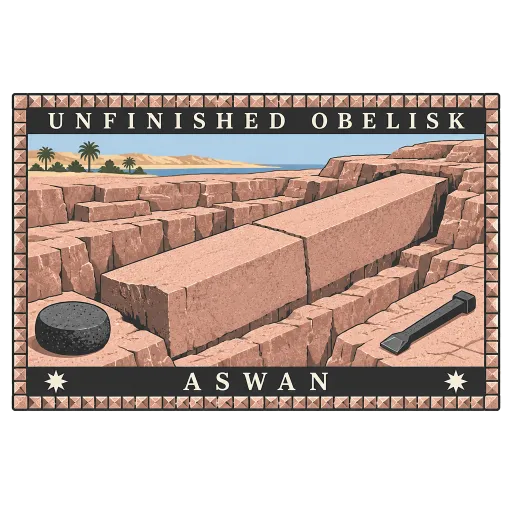 Unfinished Obelisk travel stamp