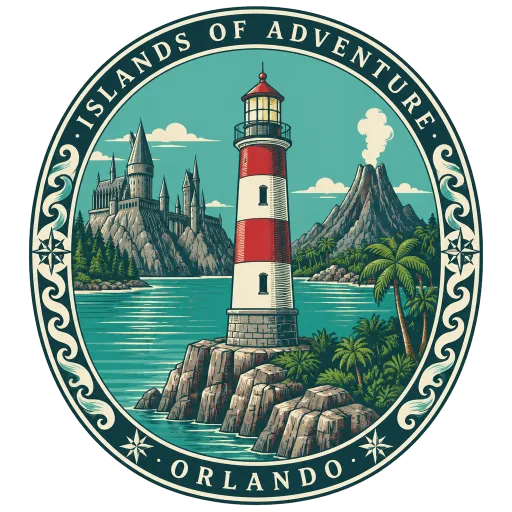 Universal Islands of Adventure travel stamp