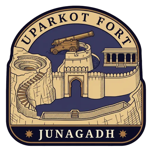 Uparkot Fort travel stamp