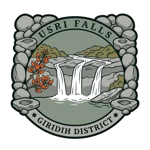 Usri Falls travel stamp