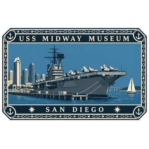 USS Midway Museum travel stamp