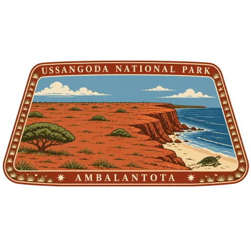 Ussangoda National Park travel stamp