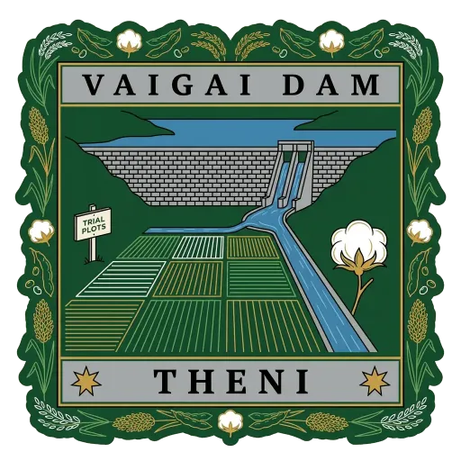 Vaigai Dam travel stamp