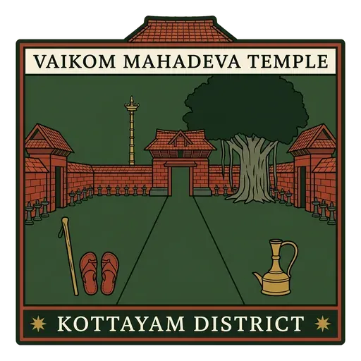 Vaikom Mahadeva Temple travel stamp
