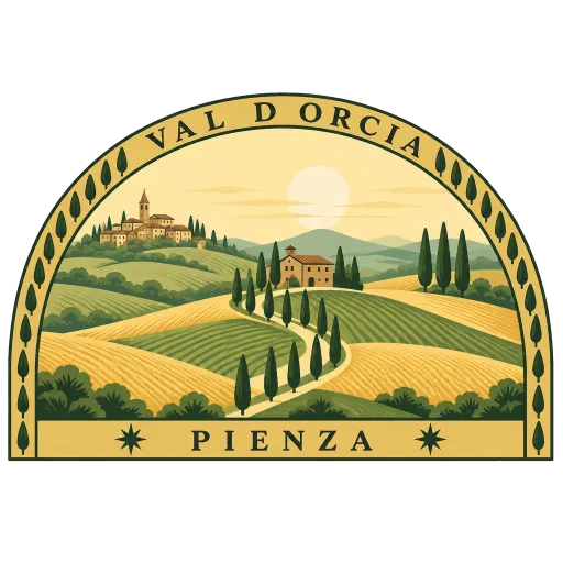 Val d'Orcia travel stamp