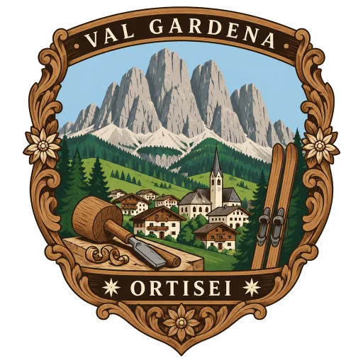 Val Gardena travel stamp