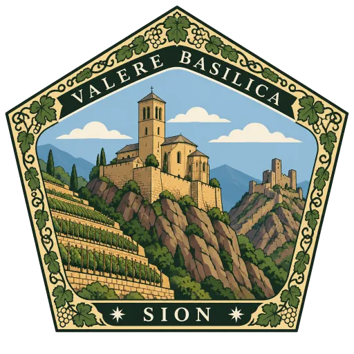 Valère Basilica travel stamp