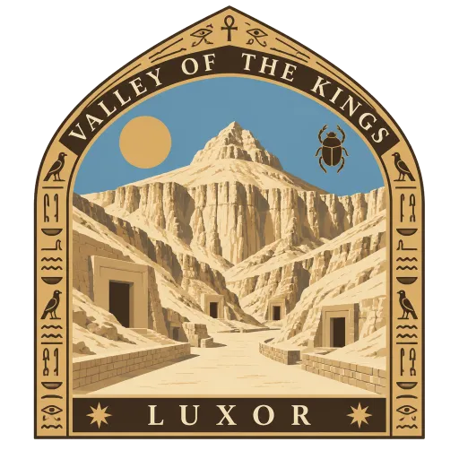 Valley of the Kings travel stamp