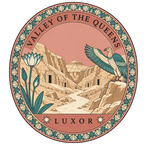 Valley of the Queens travel stamp