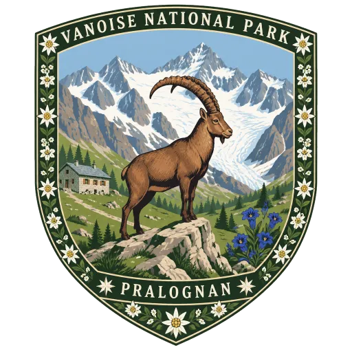 Vanoise National Park travel stamp