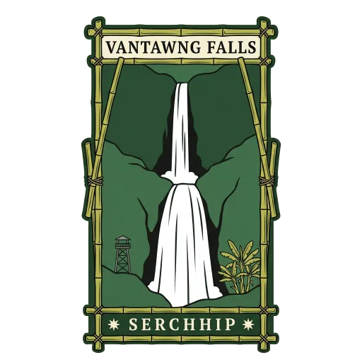 Vantawng Falls travel stamp