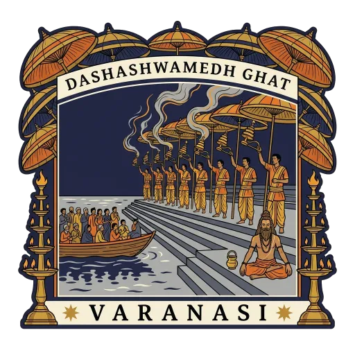Dashashwamedh Ghat travel stamp