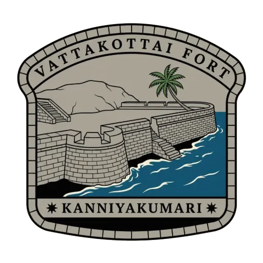 Vattakottai Fort travel stamp