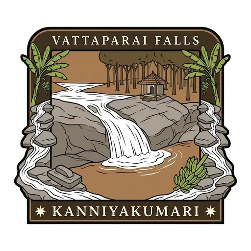 Vattaparai Falls travel stamp