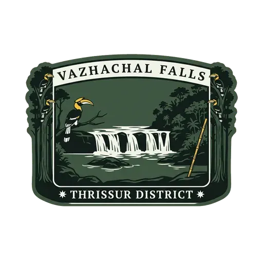 Vazhachal Falls travel stamp