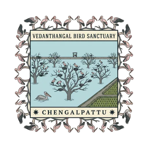 Vedanthangal Bird Sanctuary travel stamp