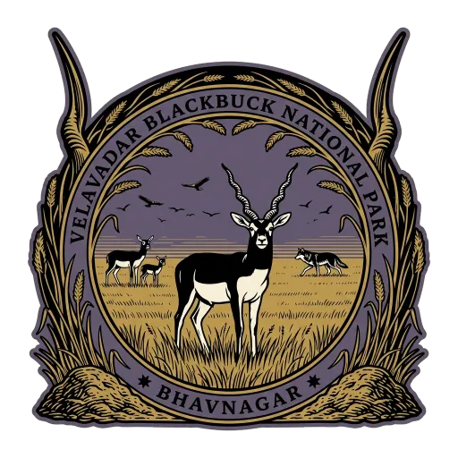 Velavadar Blackbuck National Park travel stamp