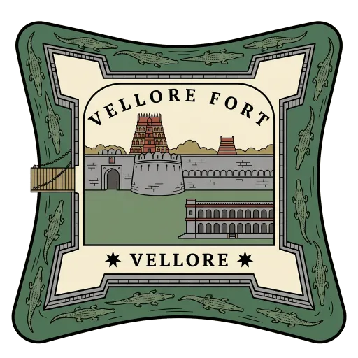 Vellore Fort travel stamp