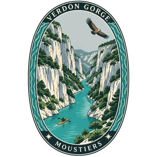 Verdon Gorge travel stamp