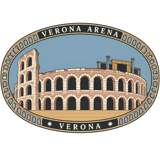 Verona Arena travel stamp