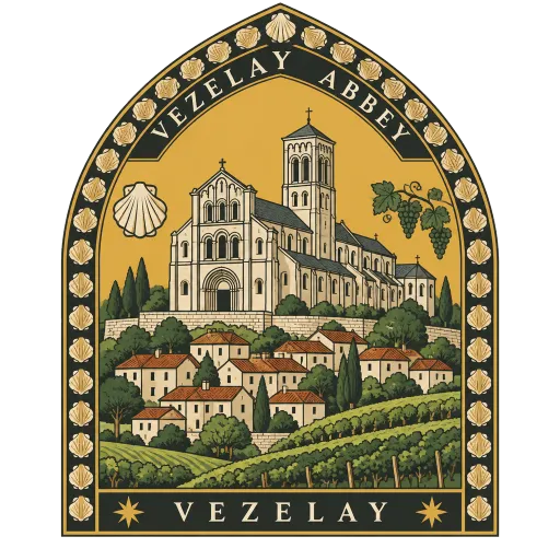 Vézelay Abbey travel stamp