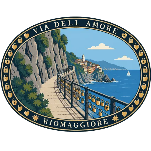 Via dell'Amore travel stamp