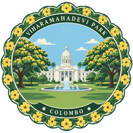 Viharamahadevi Park travel stamp