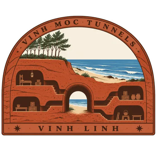 Vinh Moc Tunnels travel stamp