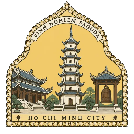 Vinh Nghiem Pagoda travel stamp