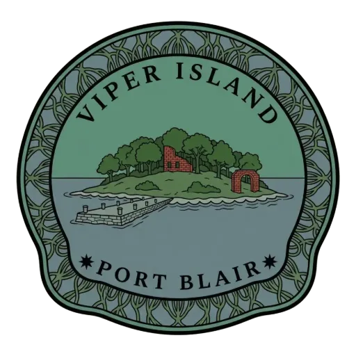 Viper Island travel stamp
