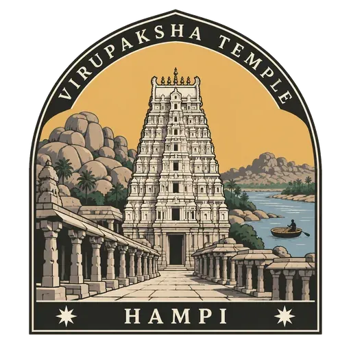 Virupaksha Temple travel stamp