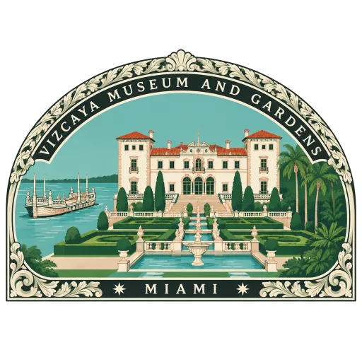 Vizcaya Museum and Gardens travel stamp