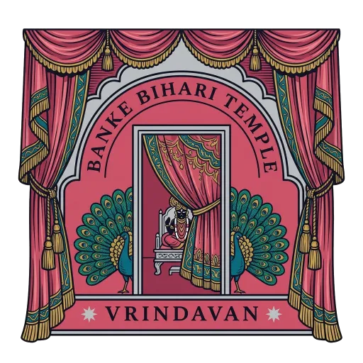 Banke Bihari Temple travel stamp