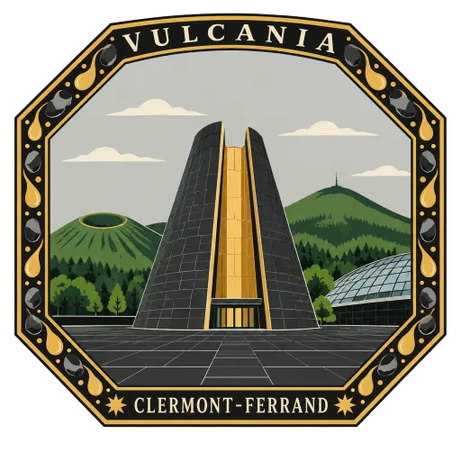 Vulcania travel stamp