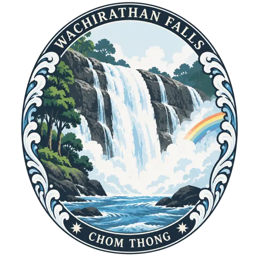 Wachirathan Falls travel stamp