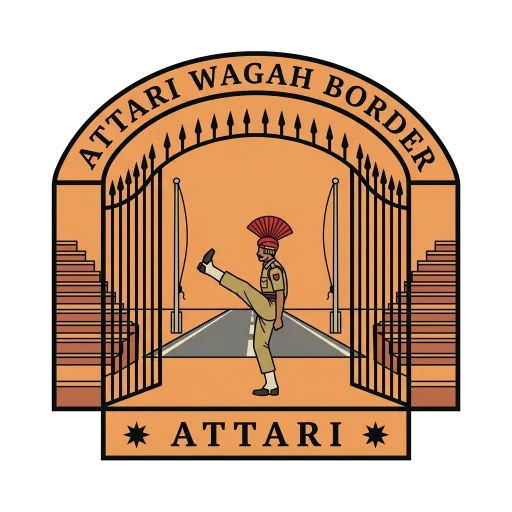 Attari Wagah Border travel stamp