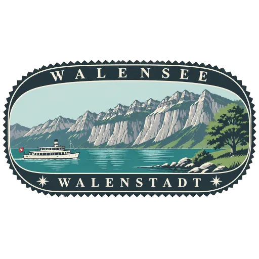 Walensee travel stamp