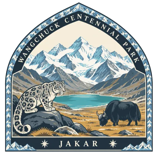 Wangchuck Centennial National Park travel stamp